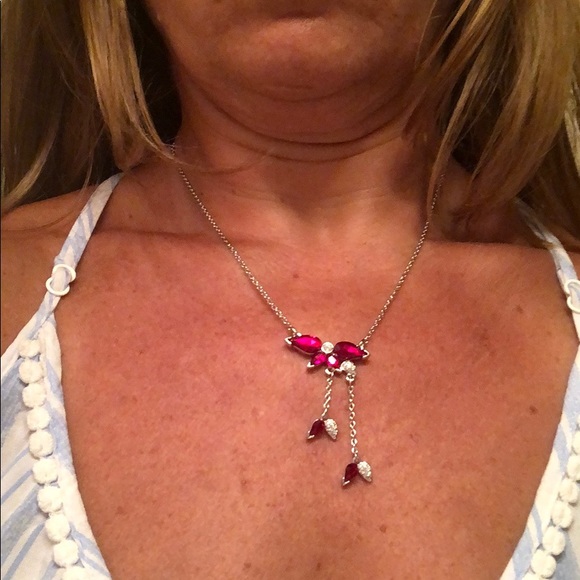 Swarovski ruby and diamond necklace. - Picture 4 of 4